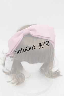 画像1: axes femme kawaii / 斜めリボンカチューシャ  ピンク I-25-08-18-109-AX-AC-HD-ZI