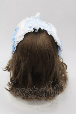 画像2: BABY,THE STARS SHINE BRIGHT / Petit fraisierヘッドドレス  サックスＸ白 I-25-08-18-111-BA-AC-HD-ZI