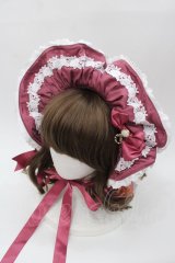 BABY,THE STARS SHINE BRIGHT / Rose Lace Rococoボンネット  プラム I-25-08-18-112-BA-AC-HD-ZI