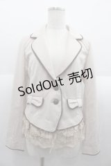 axes femme / リボンポケットカットジャケット M ピンク I-25-08-18-016-AX-JA-HD-ZI