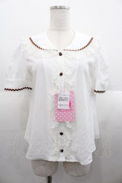 画像1: Angelic Pretty / Bunnyセーラーブラウス  白Ｘブラウン I-25-08-18-003-AP-BL-HD-ZI