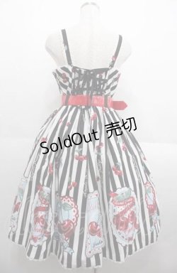 画像2: Angelic Pretty / Cherry Stampジャンパースカート  黒 I-25-08-22-051-AP-OP-HD-ZI