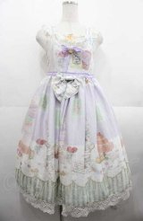 BABY,THE STARS SHINE BRIGHT / Salon de the Minette柄 Macaron ジャンパースカート  ラベンダー I-25-08-22-053-BA-OP-HD-ZI