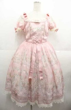 画像1: 仲夏物語 / Villandry Gardensワンピース  ピンク I-25-08-22-058-EL-OP-HD-ZI