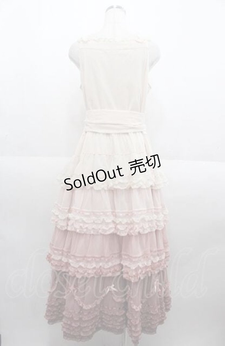 画像2: PINK HOUSE / 海外限定グラデーションチュールノースリーブワンピース  ピンク I-25-08-22-080-LO-OP-HD-ZI (2)