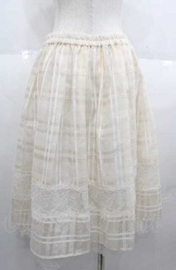 画像2: axes femme POETIQUE / チェックシースルースカート  アイボリー I-25-08-22-089-AX-SK-HD-ZI