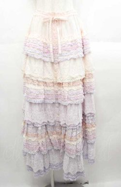 画像1: PINK HOUSE / あじさいグラデーションフリルスカート  ピンク I-25-08-22-099-LO-SK-HD-ZI