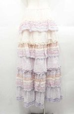 画像2: PINK HOUSE / あじさいグラデーションフリルスカート  ピンク I-25-08-22-099-LO-SK-HD-ZI (2)
