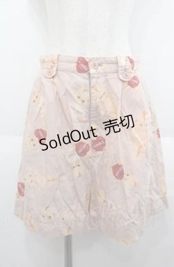 画像1: PINK HOUSE / キューピーハート総柄ショートパンツ  ピンク I-25-08-22-107-LO-PA-HD-ZS
