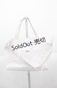 Maison de FLEUR / ラミネートキャリーオントート  白Ｘピンク I-25-08-22-117-LO-BG-HD-ZI