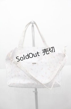 画像1: Maison de FLEUR / ラミネートキャリーオントート  白Ｘピンク I-25-08-22-117-LO-BG-HD-ZI