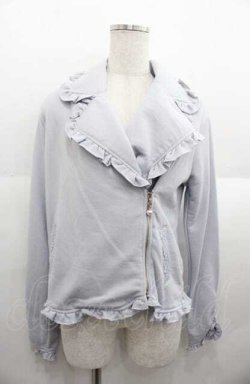 画像1: axes femme / カット素材ライダース M サックス I-25-08-22-015-AX-JA-HD-ZI