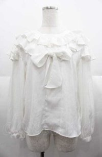 MILK / Kittenブラウス  白 I-25-08-22-002-ML-BL-HD-ZI