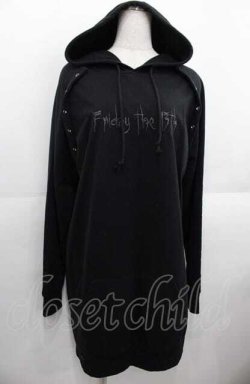 画像1: NieR Clothing / 刺繍パーカー  黒 I-25-08-22-028-PU-TO-HD-ZI