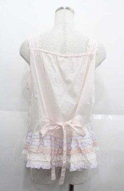 画像2: PINK HOUSE / あじさいグラデーションフリルキャミソールブラウス  ピンク I-25-08-22-032-LO-BL-HD-ZI