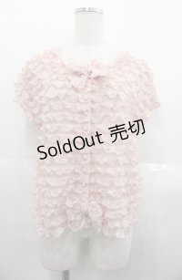 PINK HOUSE / フロッキードットチュールブラウス  ピンク I-25-08-22-033-LO-BL-HD-ZI