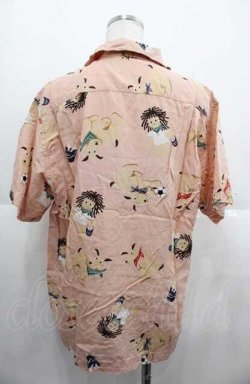 画像2: NATURE TRAIL / 人形&いぬ柄半袖シャツ  ピンク I-25-08-22-038-LO-BL-HD-ZI