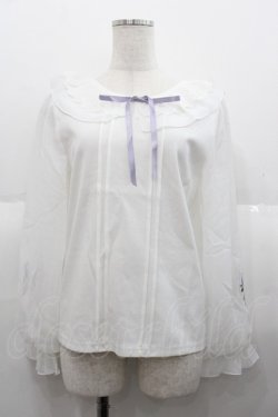 画像1: axes femme / パンジー刺繍BIG襟ブラウス M 生成り I-25-08-25-005-AX-BL-HD-ZI