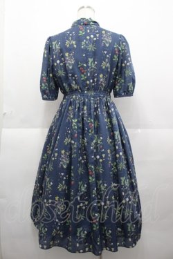 画像2: Melody BasKet / 植物図鑑ボウタイワンピース  ネイビー I-25-08-25-041-LO-OP-HD-ZI