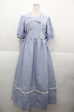 画像1: Melody BasKet / ダブルリボンワンピース  サックス I-25-08-25-042-LO-OP-HD-ZI