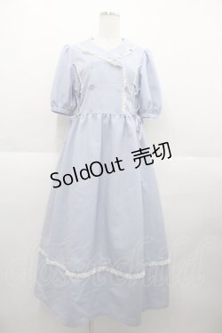 画像1: Melody BasKet / ダブルリボンワンピース  サックス I-25-08-25-042-LO-OP-HD-ZI