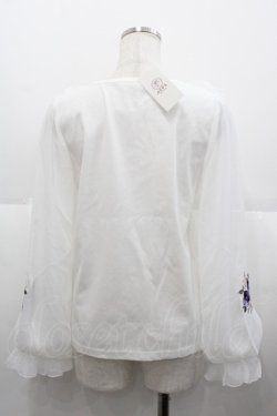 画像2: axes femme / パンジー刺繍BIG襟ブラウス M 生成り I-25-08-25-005-AX-BL-HD-ZI