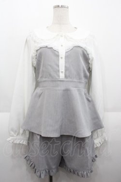 画像1: MA*RS / ストライプセットアップ  グレーＸ白 I-25-08-25-060-EL-OP-HD-ZI