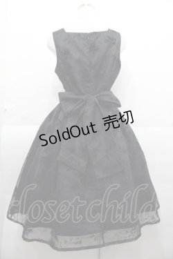 画像2: Moi-meme-Moitie / 花柄フロッキーミニジャンパースカート  黒 I-25-08-25-062-MO-OP-HD-ZI