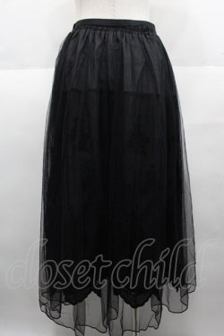 画像2: axes femme / レーシーチュールスカート M クロ I-25-08-25-086-AX-SK-HD-ZI