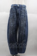 HYSTERIC GLAMOUR /ULL SNAKE テーパードデニムパンツ 28inch ブルー I-25-08-25-095-PU-PA-HD-ZI