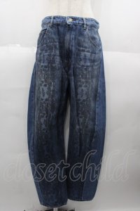 HYSTERIC GLAMOUR /ULL SNAKE テーパードデニムパンツ 28inch ブルー I-25-08-25-095-PU-PA-HD-ZI