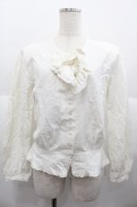 画像1: INGEBORG / ダブルリボンピンタックブラウス  白 I-25-08-25-011-LO-BL-HD-ZI (1)