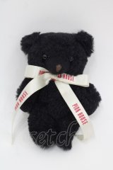 PINK HOUSE / ロゴリボンくまぬいぐるみブローチ  黒Ｘアイボリー I-25-08-25-112-LO-ZA-HD-ZI