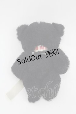 画像2: PINK HOUSE / ロゴリボンくまぬいぐるみブローチ  黒Ｘアイボリー I-25-08-25-112-LO-ZA-HD-ZI