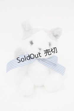 画像1: PINK HOUSE / ねこと子ペンギンぬいぐるみコサージュ  白 I-25-08-25-113-LO-ZA-HD-ZI