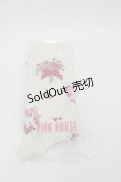 画像1: PINK HOUSE / リボンブーケ柄ソックス  アイボリーＸピンク I-25-08-25-119-LO-ZA-HD-ZI