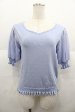 画像1: axes femme POETIQUE / ハートネックニットプルオーバー M サックス I-25-08-25-018-AX-TO-SZ-ZI