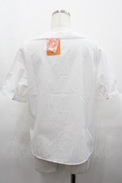 画像2: Fi.n.t / ローズ刺繍チュールレース衿ブラウス  白 I-25-08-25-002-CA-BL-HD-ZI