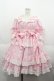 画像1: BABY,THE STARS SHINE BRIGHT / Confiture Ribbonワンピース  ピンクＸ白 I-25-08-25-036-BA-OP-HD-ZI (1)