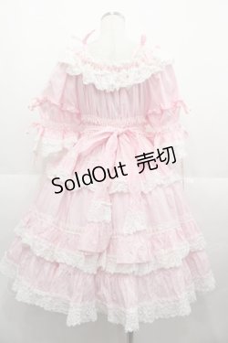 画像2: BABY,THE STARS SHINE BRIGHT / Confiture Ribbonワンピース  ピンクＸ白 I-25-08-25-036-BA-OP-HD-ZI