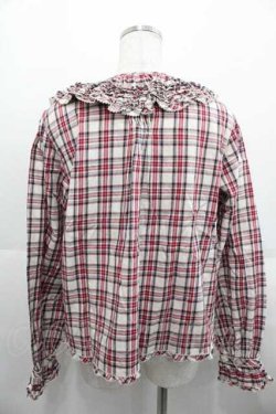 画像2: PINK HOUSE / チェックリボンタイブラウス  アイボリーチェック I-25-09-02-043-LO-BL-HD-ZI