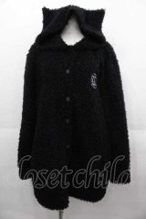 Deorart / フード付きボアコート L ブラック I-25-09-02-052-PU-CO-HD-ZI