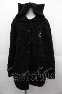 Deorart / フード付きボアコート L ブラック I-25-09-02-052-PU-CO-HD-ZI