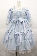 画像1: BABY,THE STARS SHINE BRIGHT / Le sucre petillantワンピース  サックス I-25-09-02-054-BA-OP-HD-ZI (1)