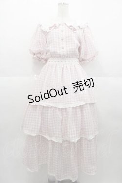 画像1: meiify memory / LOVE for Ginghamろりーたワンピース  ピンク I-25-09-02-058-LO-OP-HD-ZI