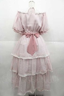 画像2: meiify memory / LOVE for Ginghamろりーたワンピース  ピンク I-25-09-02-058-LO-OP-HD-ZI