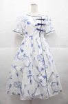 画像1: MILK / トワル・ド・ジュイ Dress  白Ｘ青 I-25-09-02-062-ML-OP-HD-ZI (1)