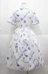 画像2: MILK / トワル・ド・ジュイ Dress  白Ｘ青 I-25-09-02-062-ML-OP-HD-ZI (2)