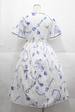 画像2: MILK / トワル・ド・ジュイ Dress  白Ｘ青 I-25-09-02-062-ML-OP-HD-ZI