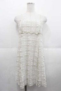 merry jenny / checkミニキャミワンピース  アイボリー I-25-09-02-064-LO-OP-HD-ZI